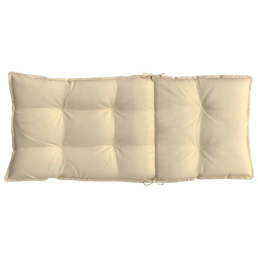 Coussins de chaise à dossier haut lot de 4 beige tissu oxford - 7