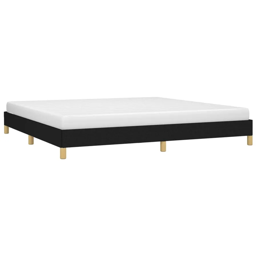Cadre de lit sans matelas noir 200x200 cm tissu - 3