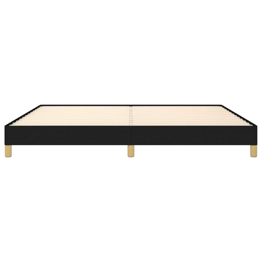 Cadre de lit sans matelas noir 200x200 cm tissu - 5