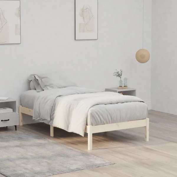 Cadre de lit sans matelas 100x190 cm bois de pin massif