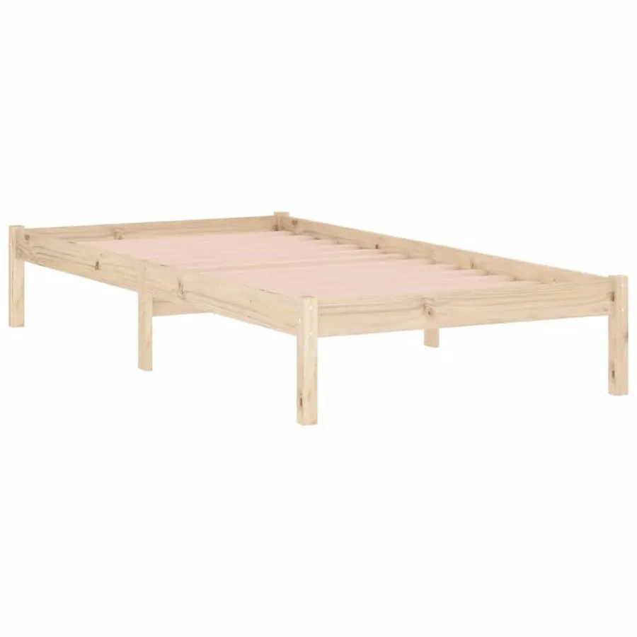 Cadre de lit sans matelas 100x190 cm bois de pin massif - 3