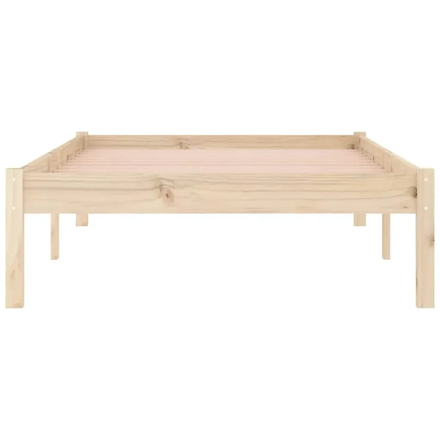 Cadre de lit sans matelas 100x190 cm bois de pin massif - 5