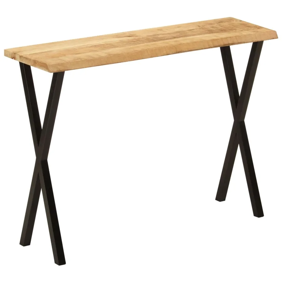 Table console à live edge 105x33x76 cm bois de manguier massif - 10