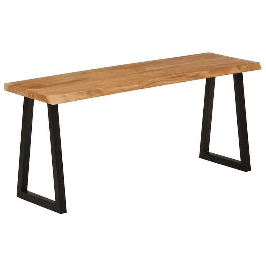 Banc avec bord vivant 105 cm bois d'acacia massif - 10