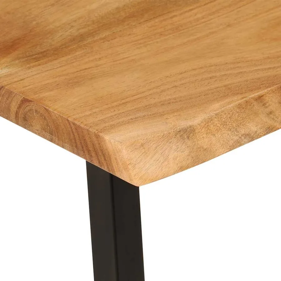 Banc avec bord vivant 105 cm bois d'acacia massif - 6