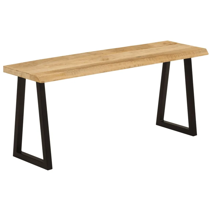 Banc avec bord vivant 105 cm bois de manguier massif - 4