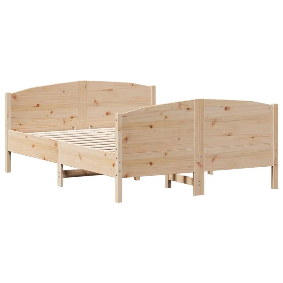 Cadre de lit avec tête de lit 120x200 cm bois de pin massif - 6