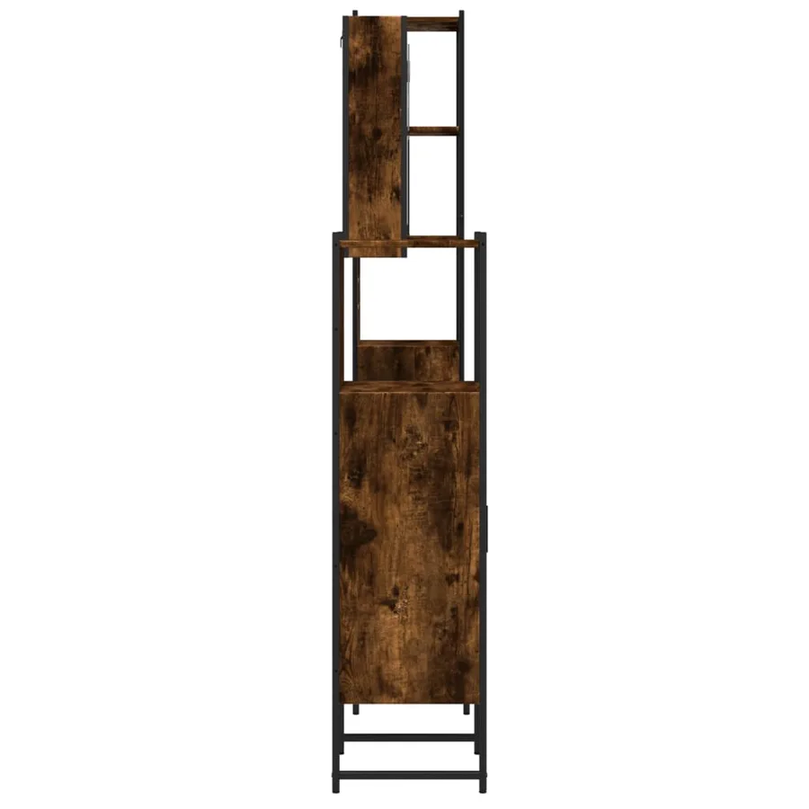 Ensemble d'armoires de salle de bain 4 pcs chêne fumé - 7