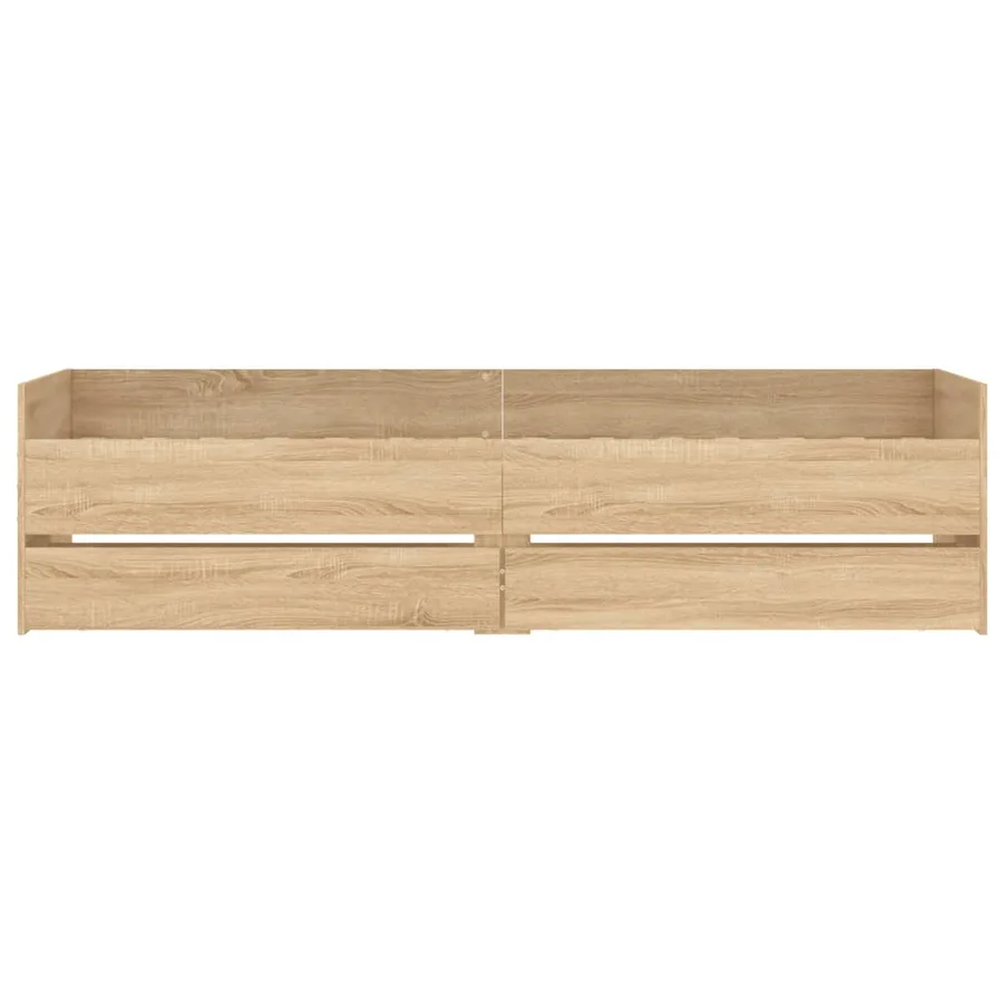 Cadre de lit sans matelas chêne sonoma 75x190 cm - 6