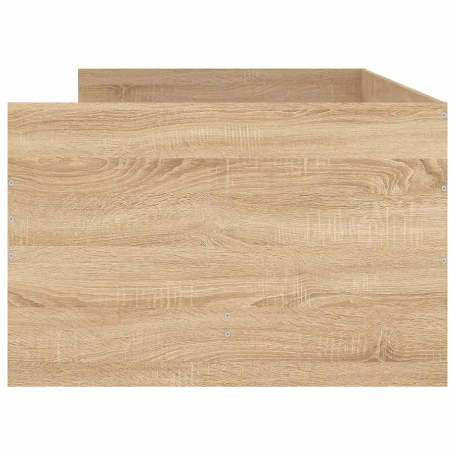 Cadre de lit sans matelas chêne sonoma 75x190 cm - 7