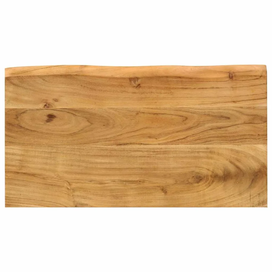 Tables gigognes 3 pcs avec bord vivant bois massif d'acacia - 6