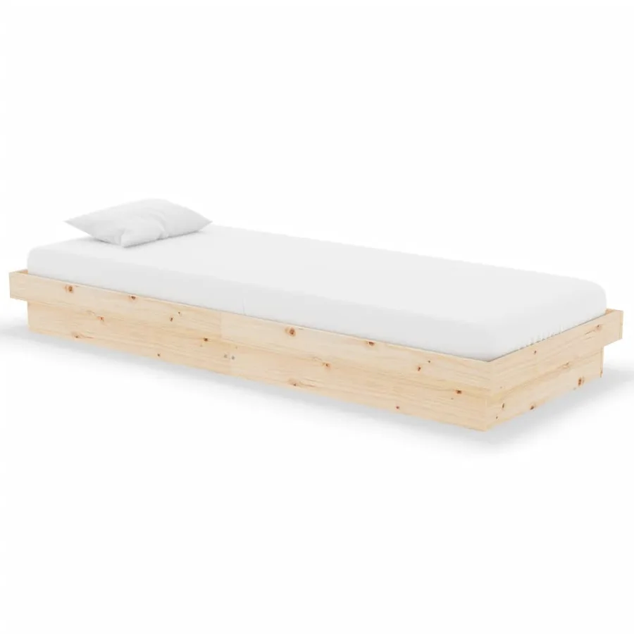 Cadre de lit sans matelas bois massif - 2
