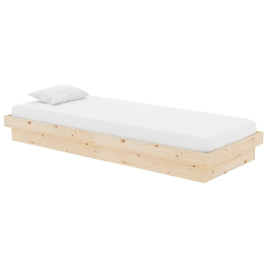 Cadre de lit sans matelas bois massif - 3