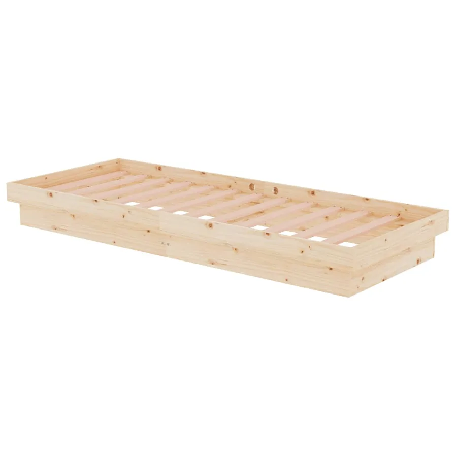 Cadre de lit sans matelas bois massif - 4
