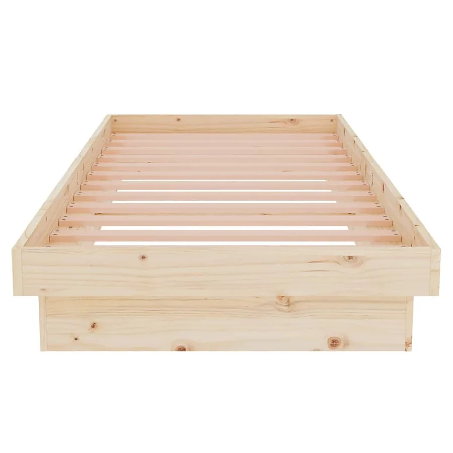 Cadre de lit sans matelas bois massif - 5