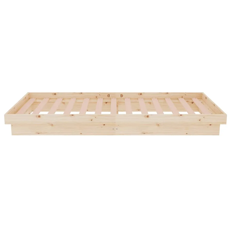 Cadre de lit sans matelas bois massif - 6