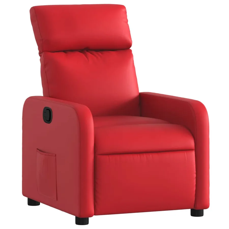 Fauteuil inclinable Rouge Similicuir - 2