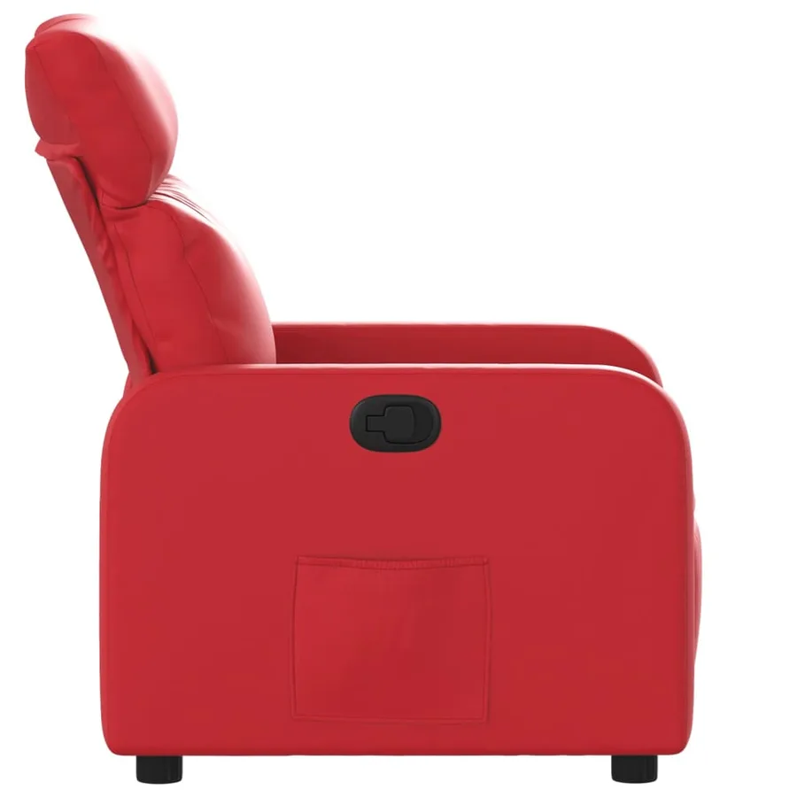 Fauteuil inclinable Rouge Similicuir - 7