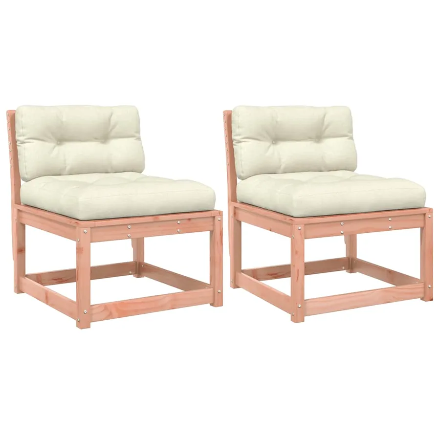 Canapés de jardin avec coussins 2pcs bois massif douglas - 2