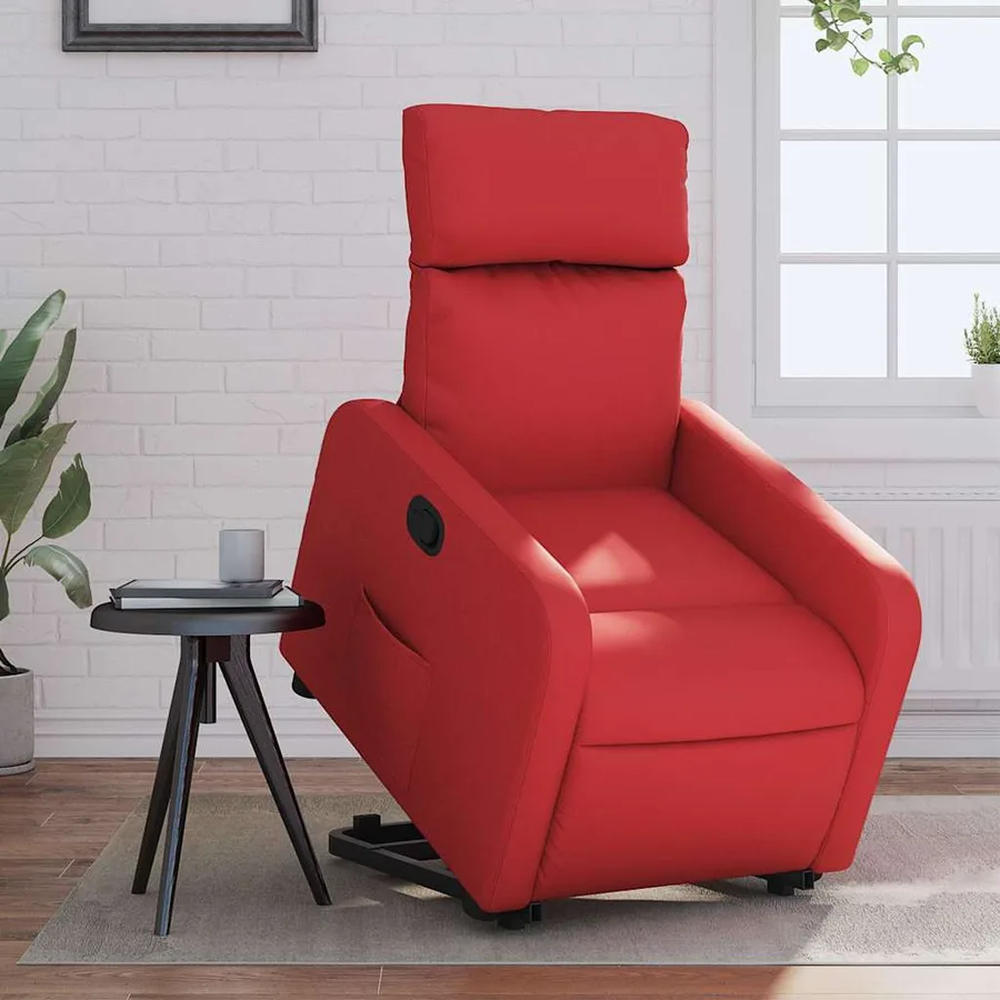 Fauteuil inclinable Rouge Similicuir - 15