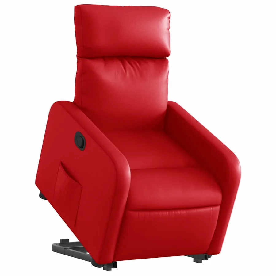 Fauteuil inclinable Rouge Similicuir - 3
