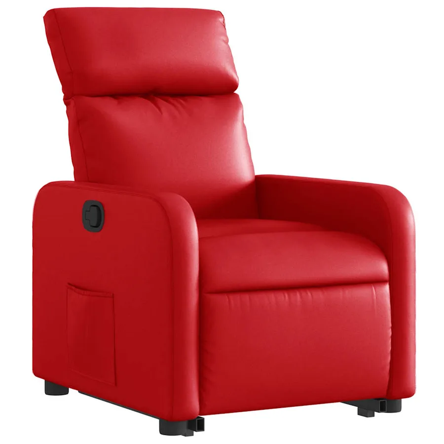 Fauteuil inclinable Rouge Similicuir - 4