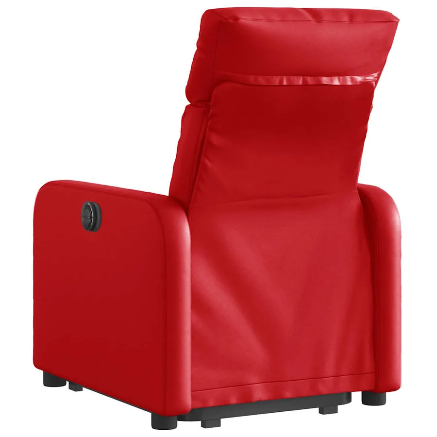 Fauteuil inclinable Rouge Similicuir - 5