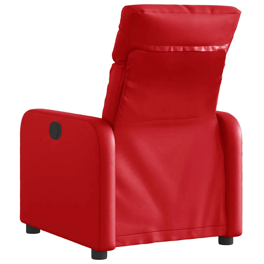 Fauteuil inclinable électrique Rouge Similicuir - 5