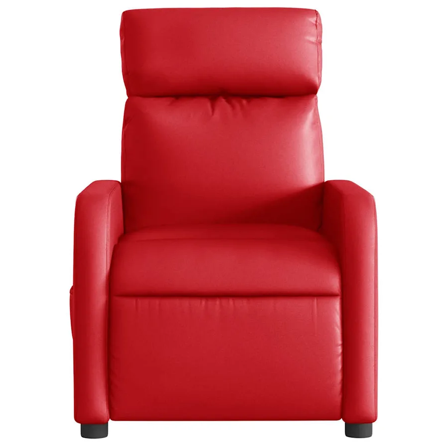 Fauteuil inclinable électrique Rouge Similicuir - 9