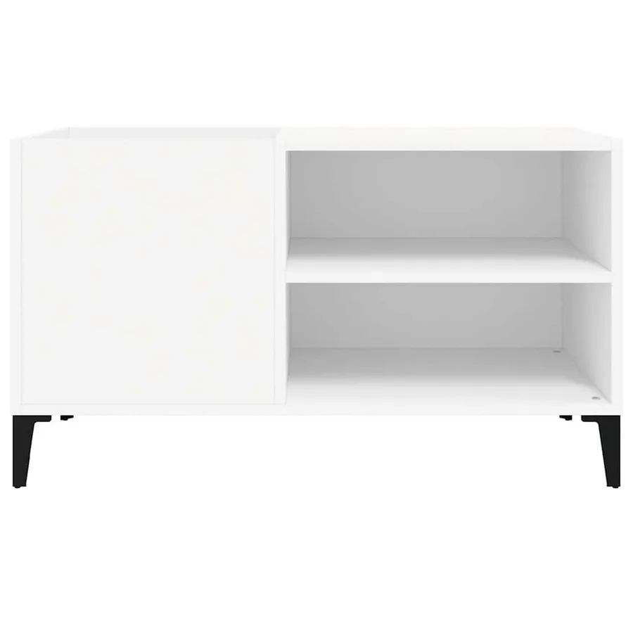 Armoire à disques blanc 84,5x38x48 cm bois d'ingénierie - 5