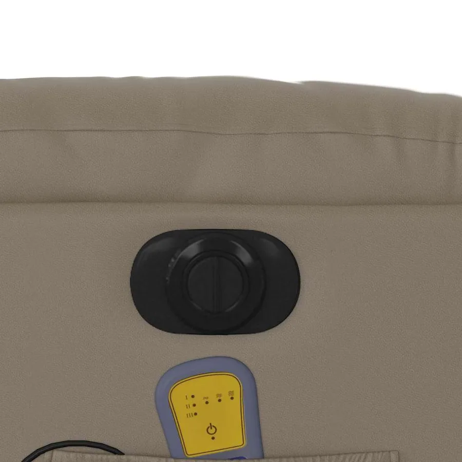 Fauteuil inclinable de massage électrique cappuccino similicuir - 13