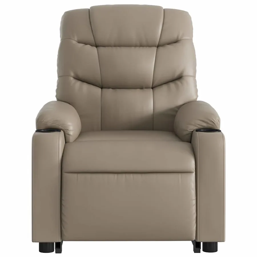 Fauteuil inclinable de massage électrique cappuccino similicuir - 9
