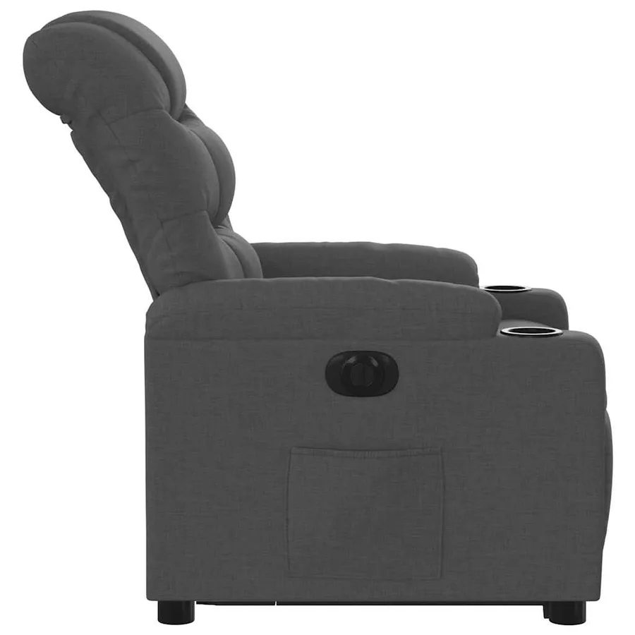 Fauteuil inclinable électrique gris foncé tissu - 10