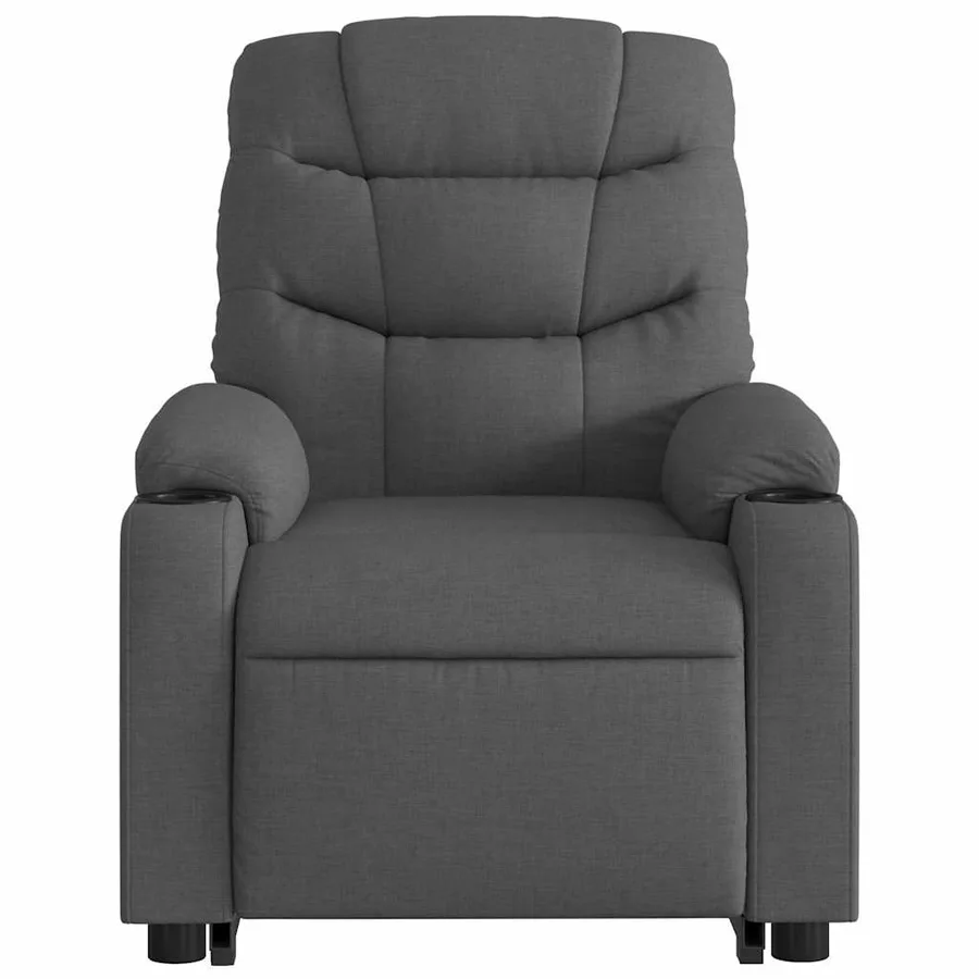 Fauteuil inclinable électrique gris foncé tissu - 9