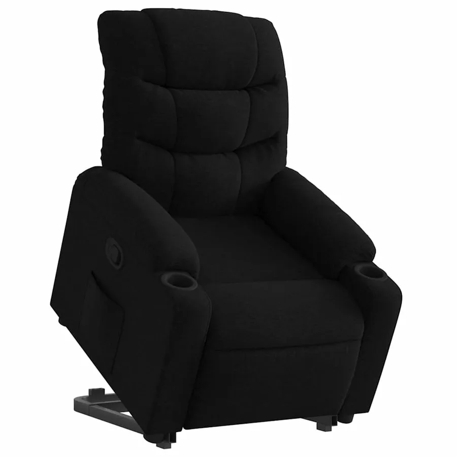 Fauteuil inclinable noir tissu - 3
