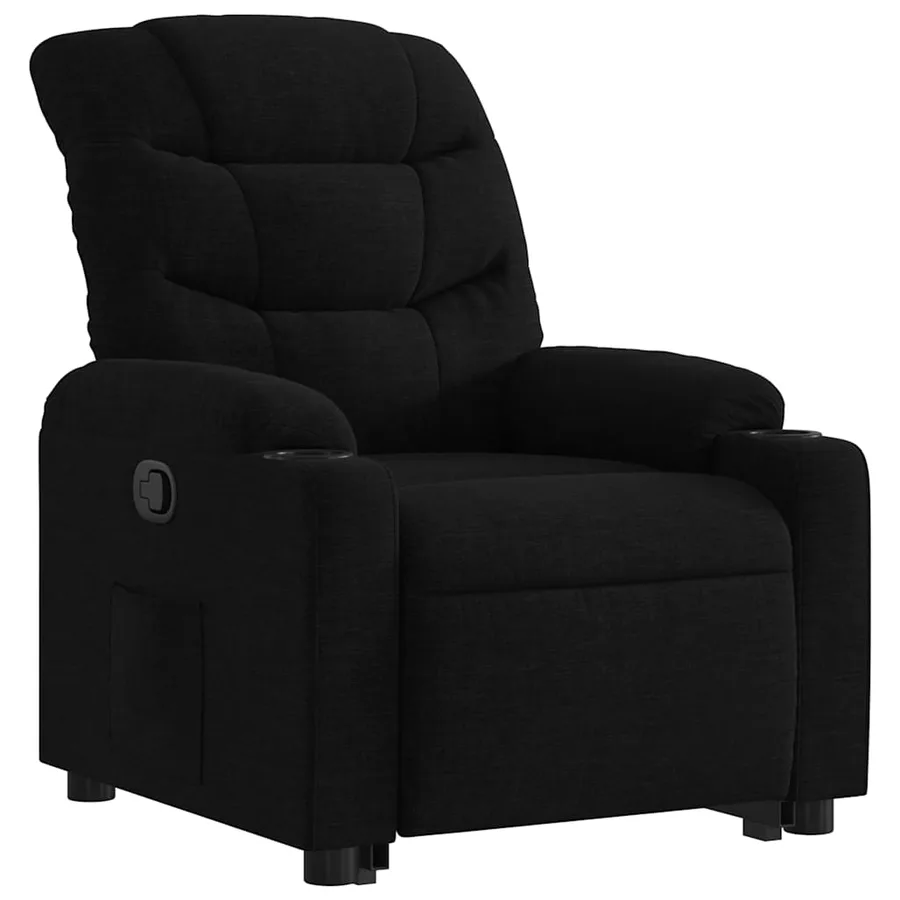 Fauteuil inclinable noir tissu - 4