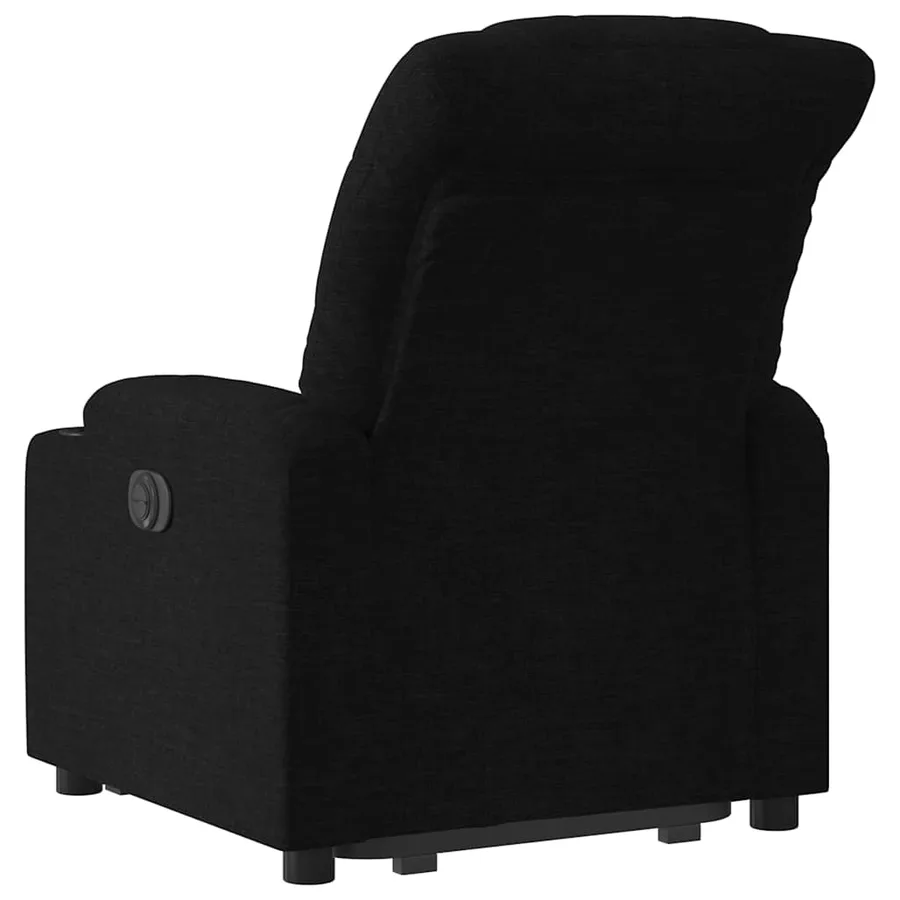 Fauteuil inclinable noir tissu - 5