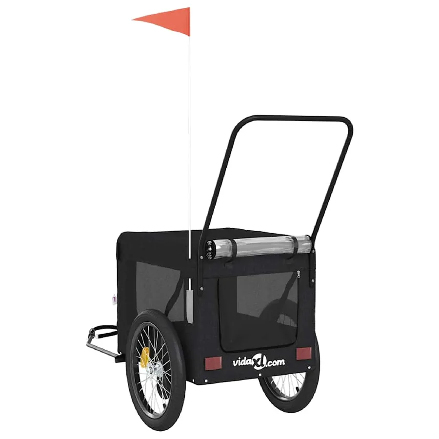 Remorque de vélo pour animaux de compagnie noir - 9
