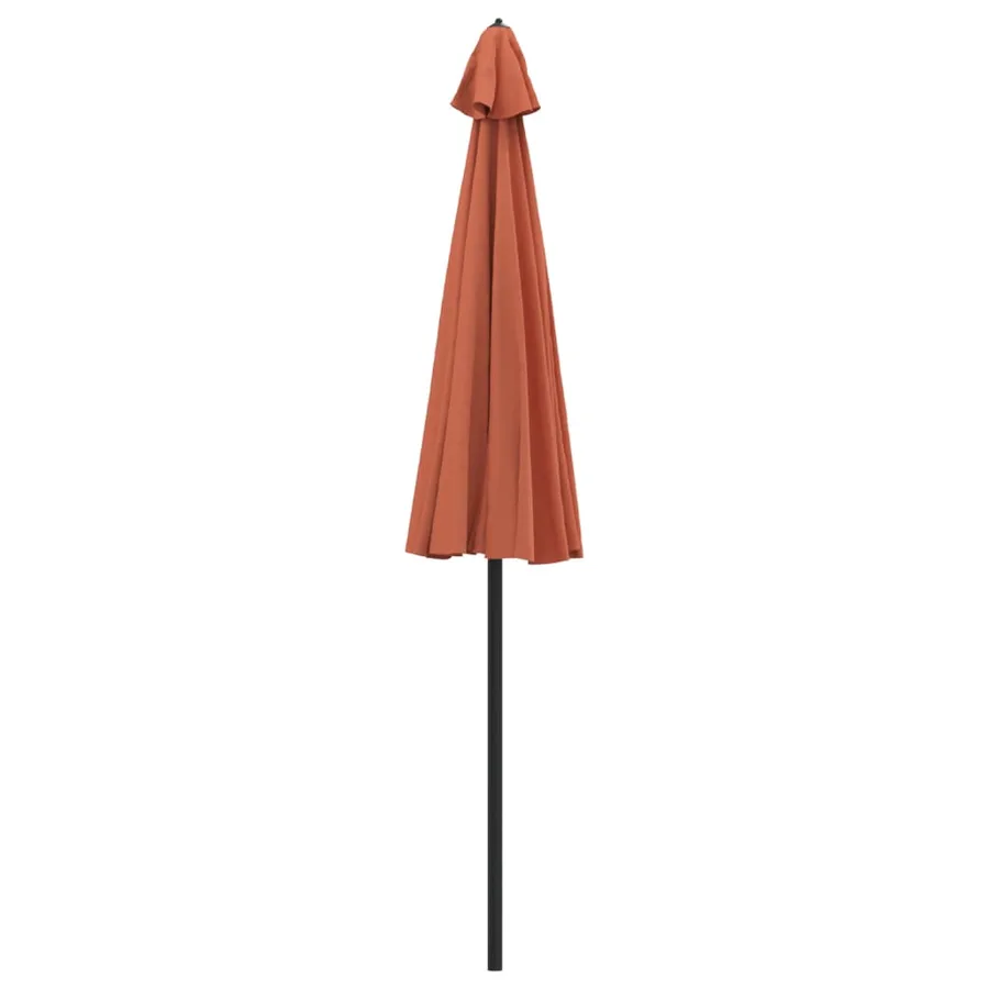 Parasol d'extérieur et mât avec aluminium 270 cm terre cuite - 4