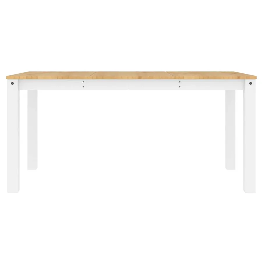 Table à manger PANAMA blanc 160x80x75 cm bois massif de pin - 4