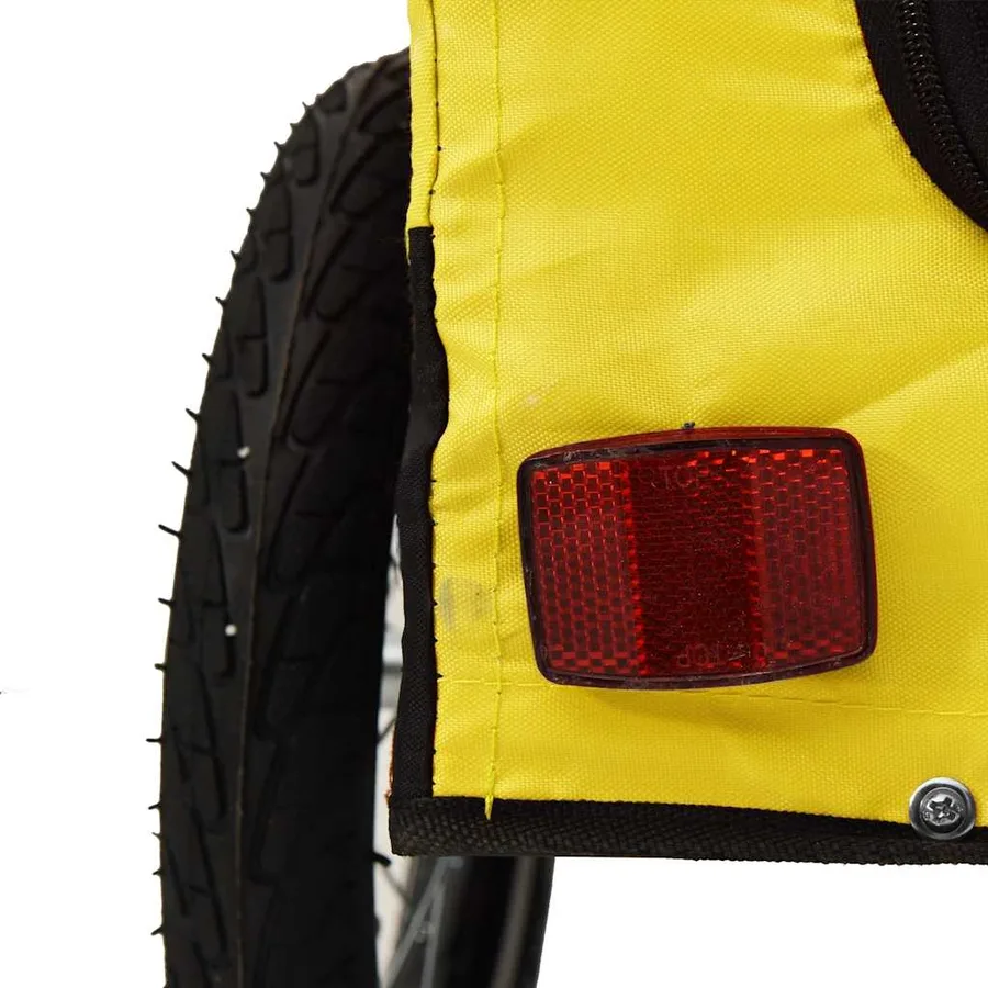 Remorque de vélo pour animaux de compagnie jaune et noir - 11