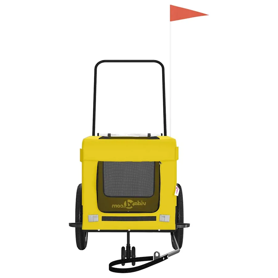 Remorque de vélo pour animaux de compagnie jaune et noir - 5