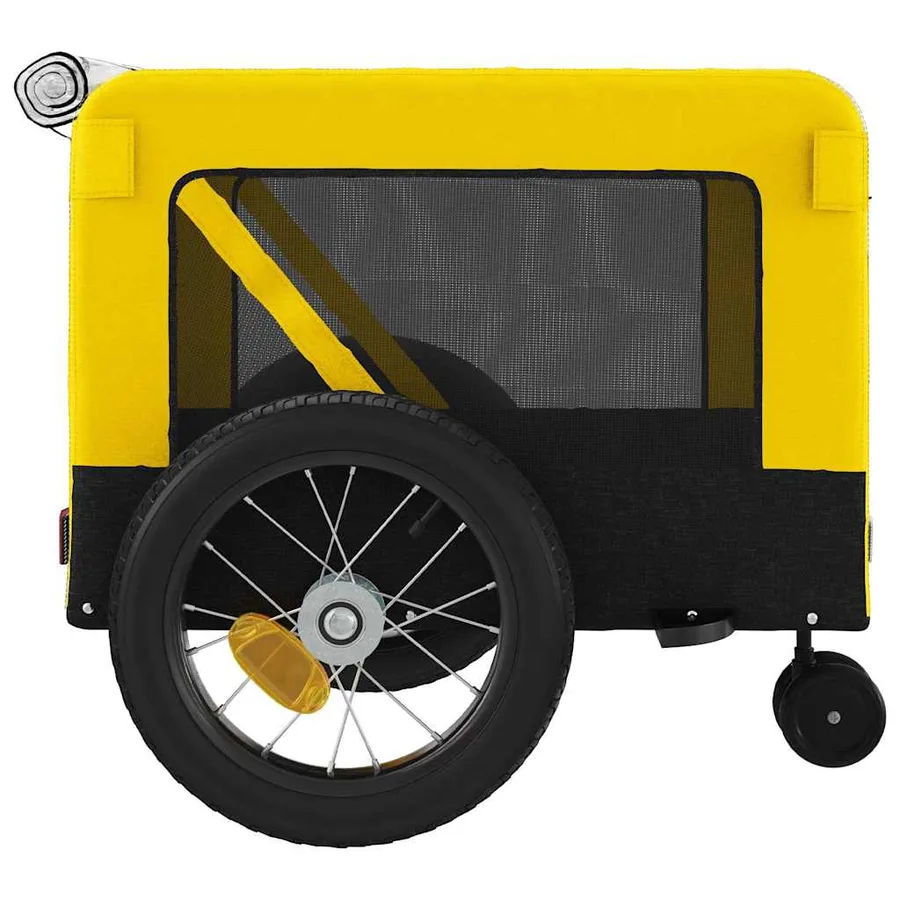 Remorque de vélo pour animaux de compagnie jaune et noir - 8