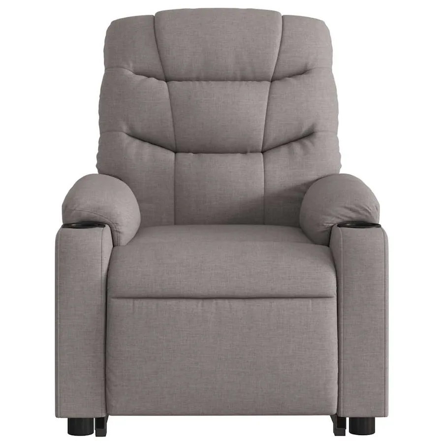 Fauteuil inclinable électrique taupe tissu - 9