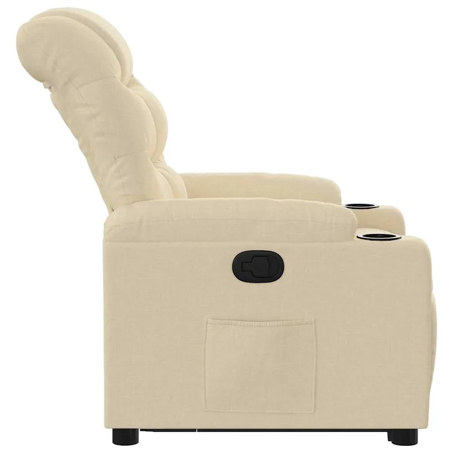 Fauteuil inclinable Crème Tissu - 10