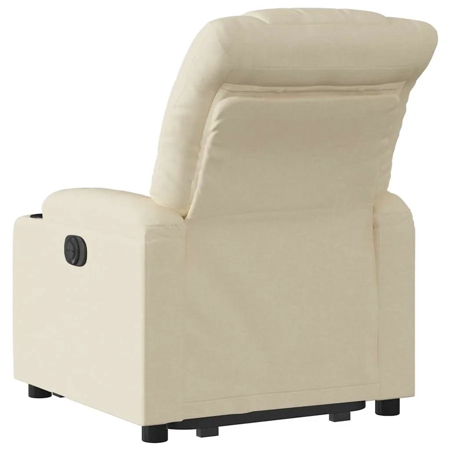 Fauteuil inclinable Crème Tissu - 5