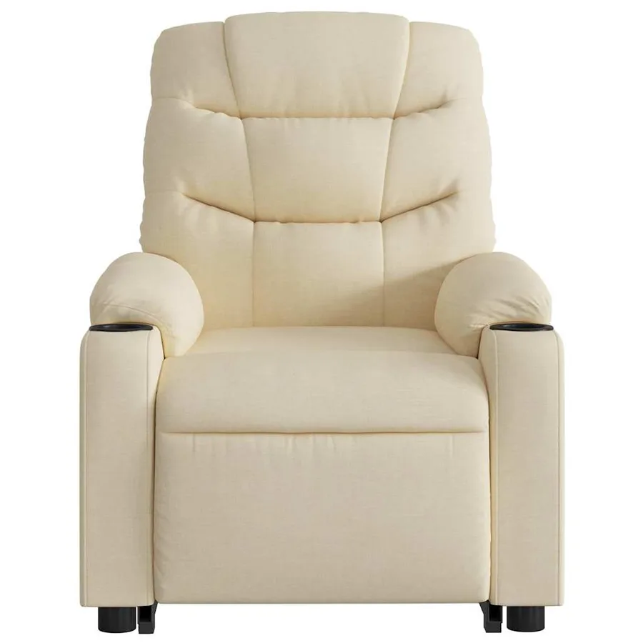 Fauteuil inclinable Crème Tissu - 9