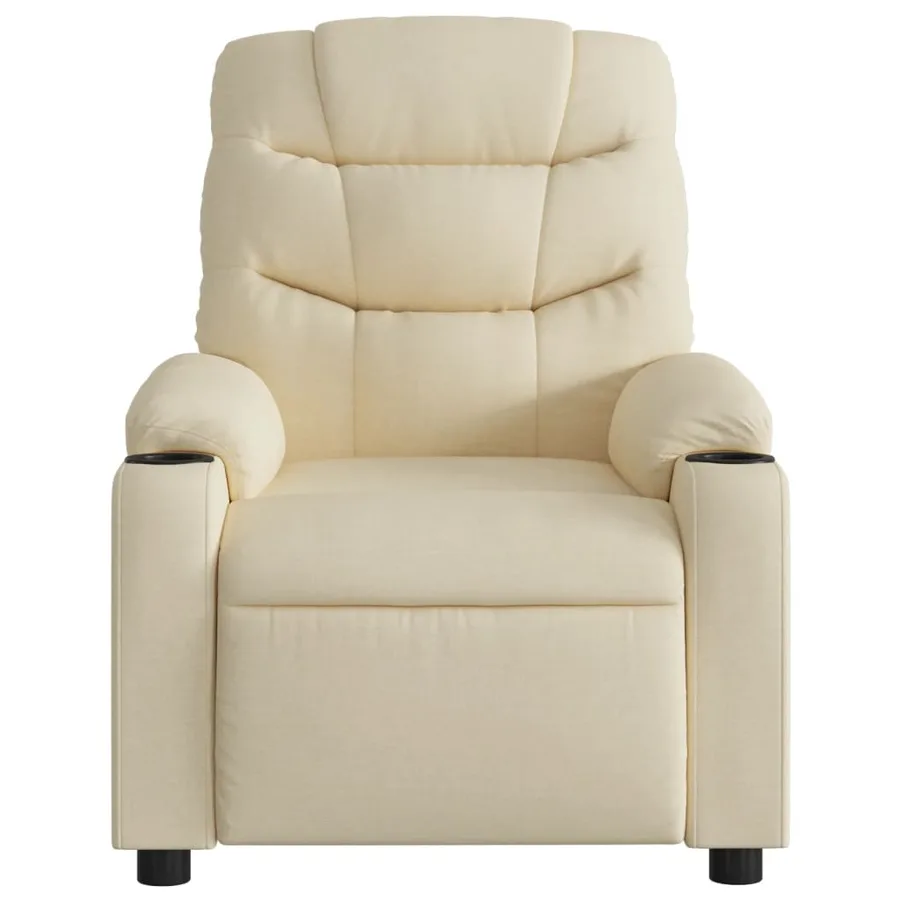 Fauteuil inclinable Crème Tissu - 6