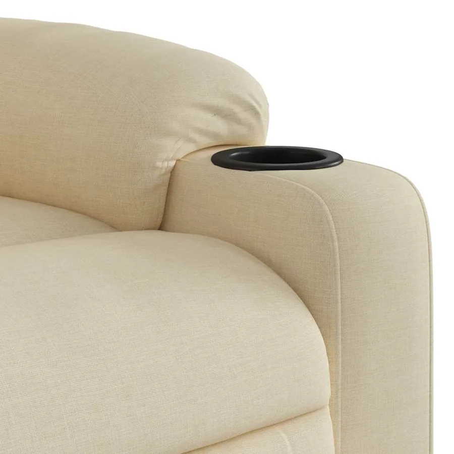 Fauteuil inclinable Crème Tissu - 8
