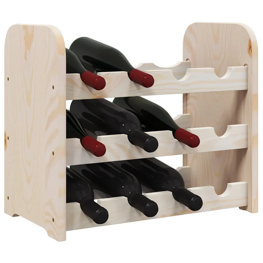 Casier à vin 43x25x37 cm bois de pin massif - 4